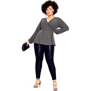 City Chic Women’s Plus Size Top – Bling Flirt(Night Sky)