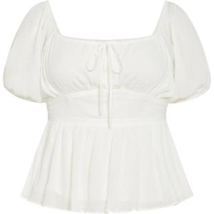 City Chic Women’s Plus Size Top – Ebony(Ivory)