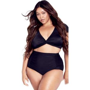 City Chic Women’s Plus Size Top – Ingrid Cap Sleeve(Black)