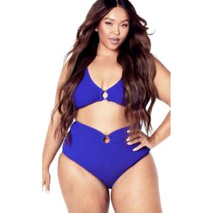 City Chic Women’s Plus Size Top – Persia Bikini(Cobalt Blue)
