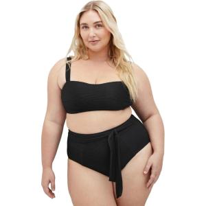 City Chic Women’s Plus Size Top – Seville Bikini(Black)
