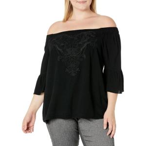 City Chic Women’s Top Festival Fun(Black)