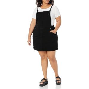 City Chic womens Plus Size Denim Pinafore(Black)