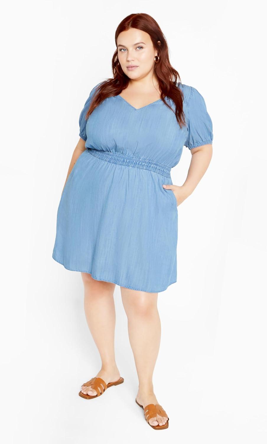image:imageCity Chic Plus Size Dress Emma DressLight Wash