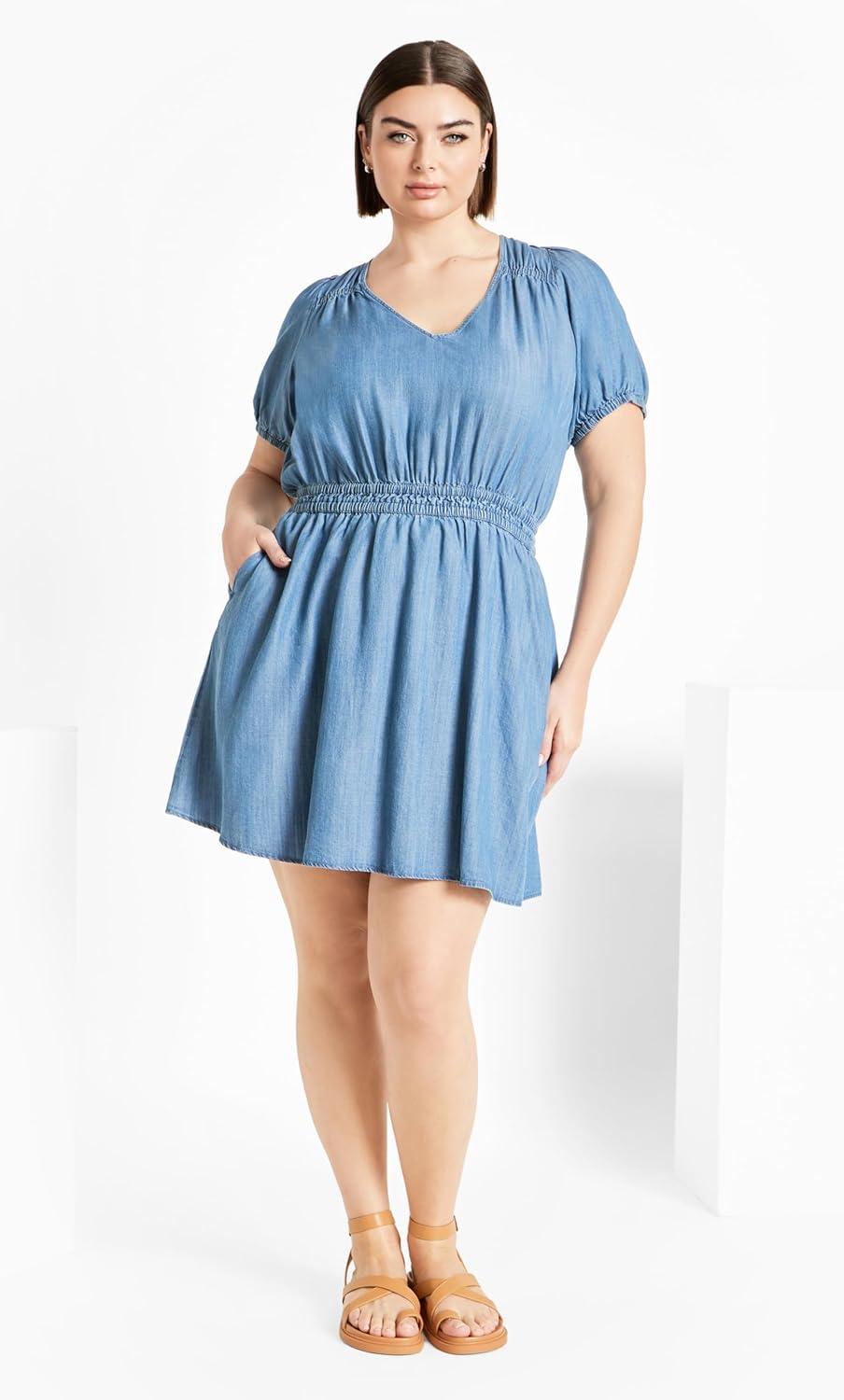 image:imageCity Chic Plus Size Dress Emma DressMid Wash