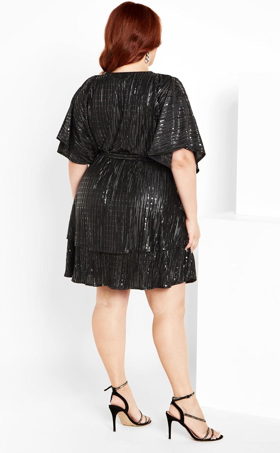 image:imageCity Chic Plus Size Dress Frida Sparkle DressBlack