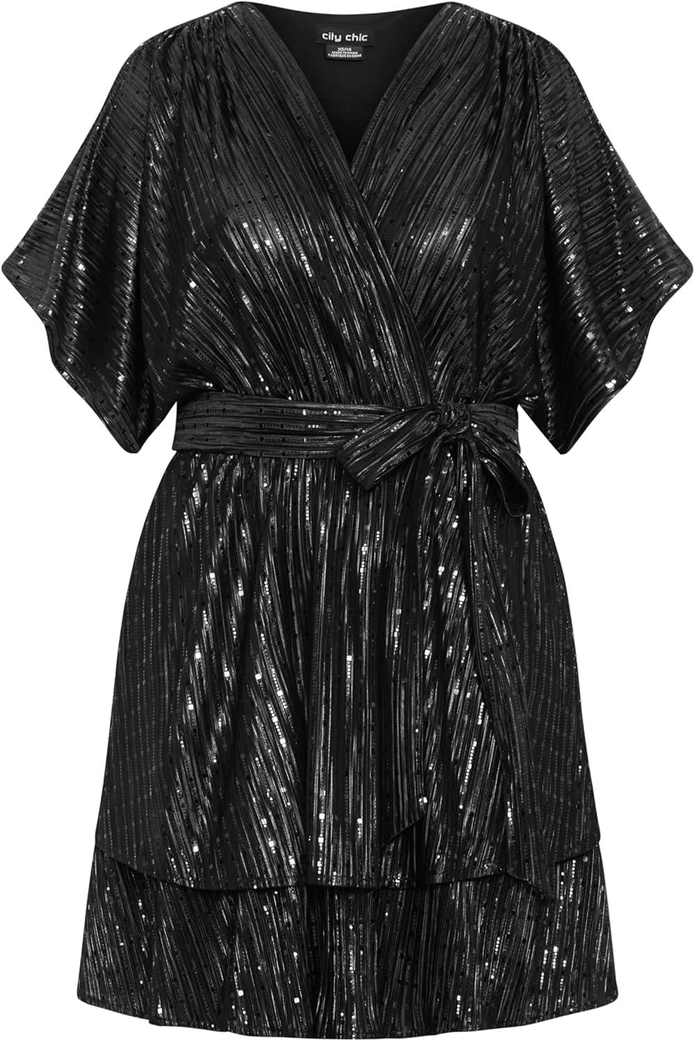 image:imageCity Chic Plus Size Dress Frida Sparkle DressBlack