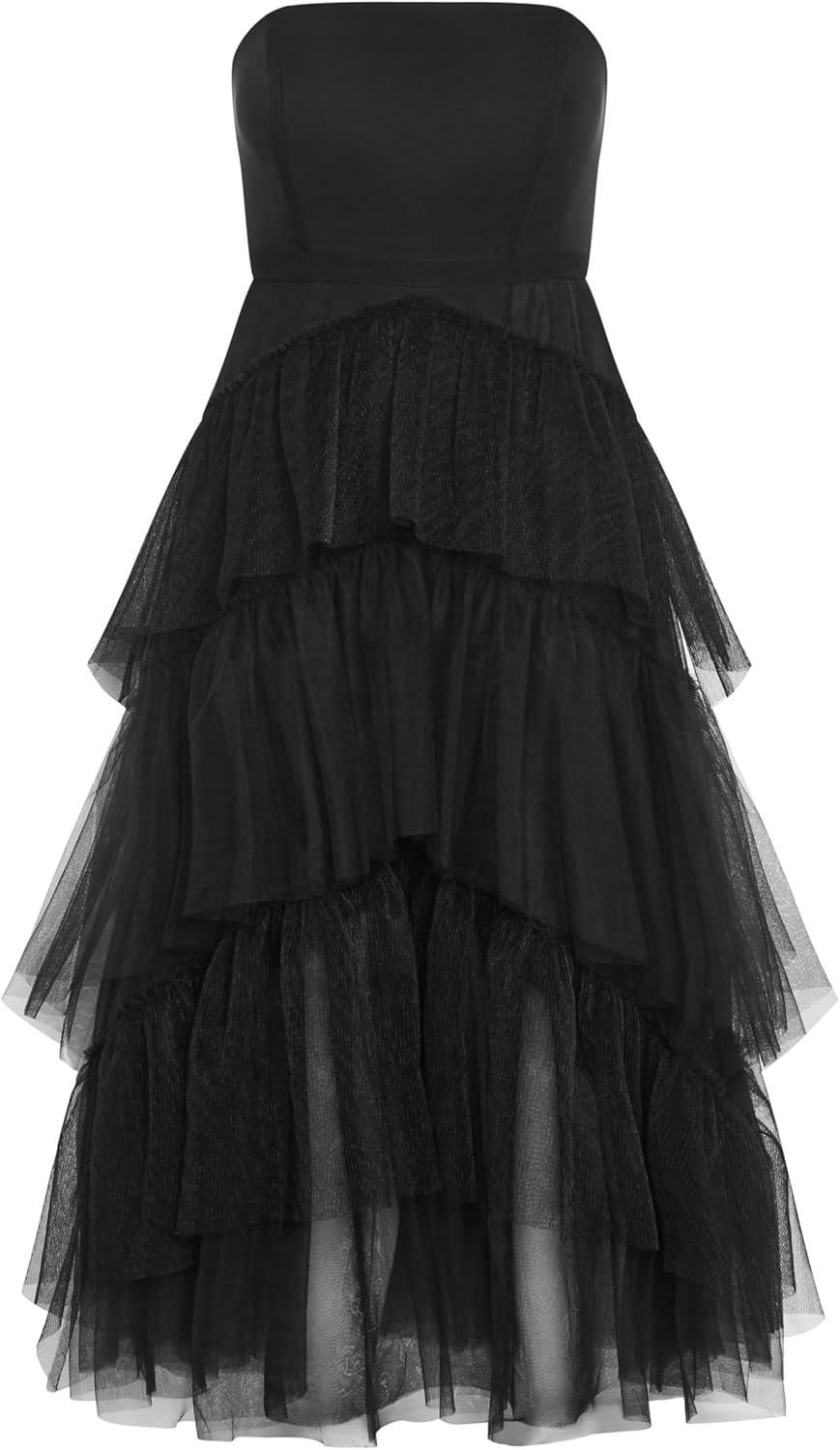 image:imageCity Chic Plus Size Maxi Dress Tulle Sweetheart Black