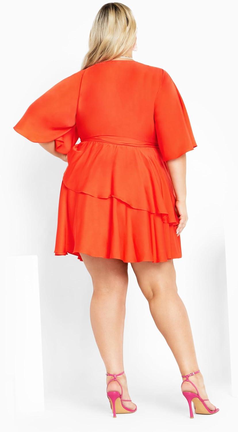 image:imageCity Chic Womens City Chic Plus Size Dress Fallon in TomatoTomato