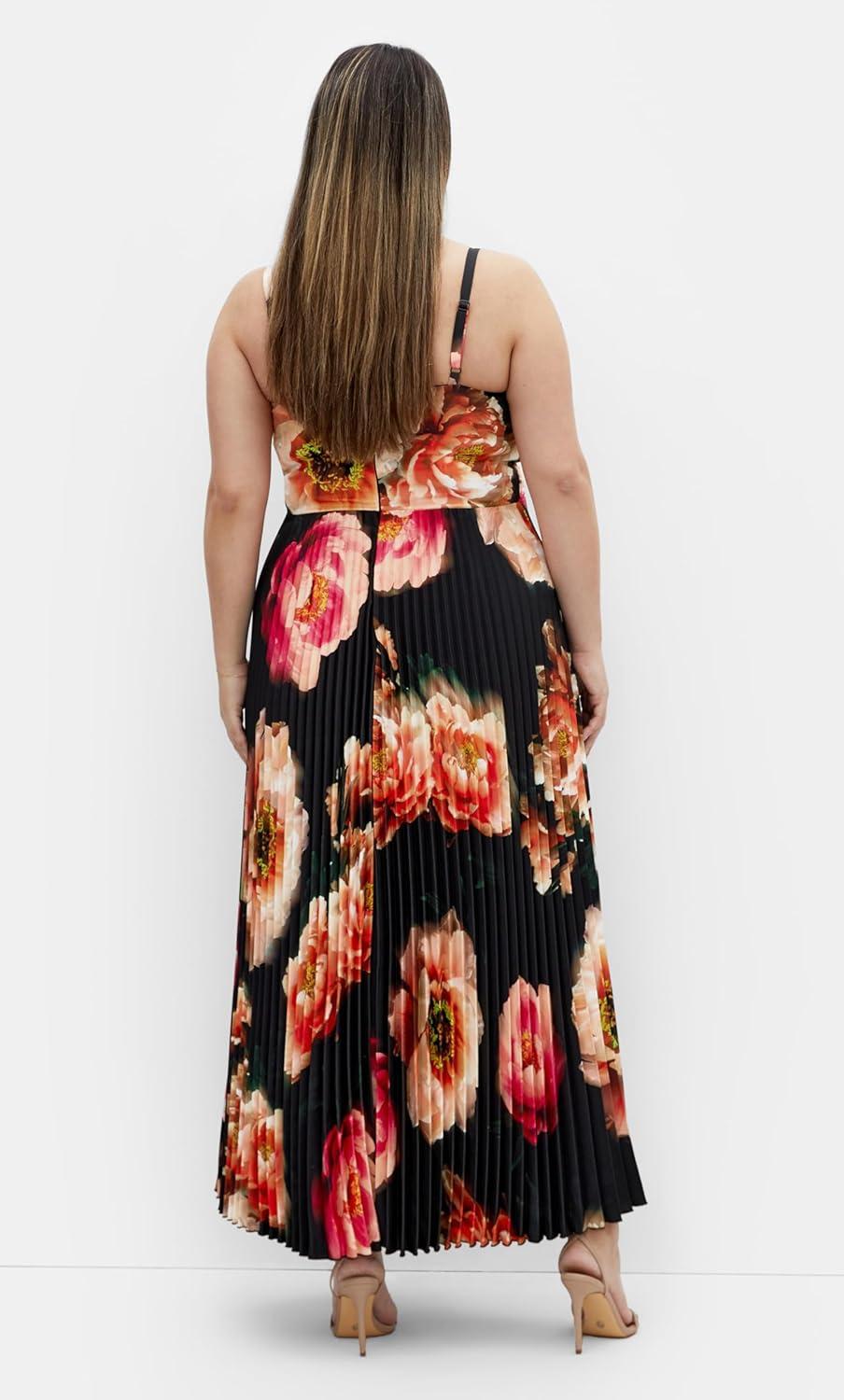 image:imageCity Chic Womens Cocktail DressAriana Print PleatGarden Gala