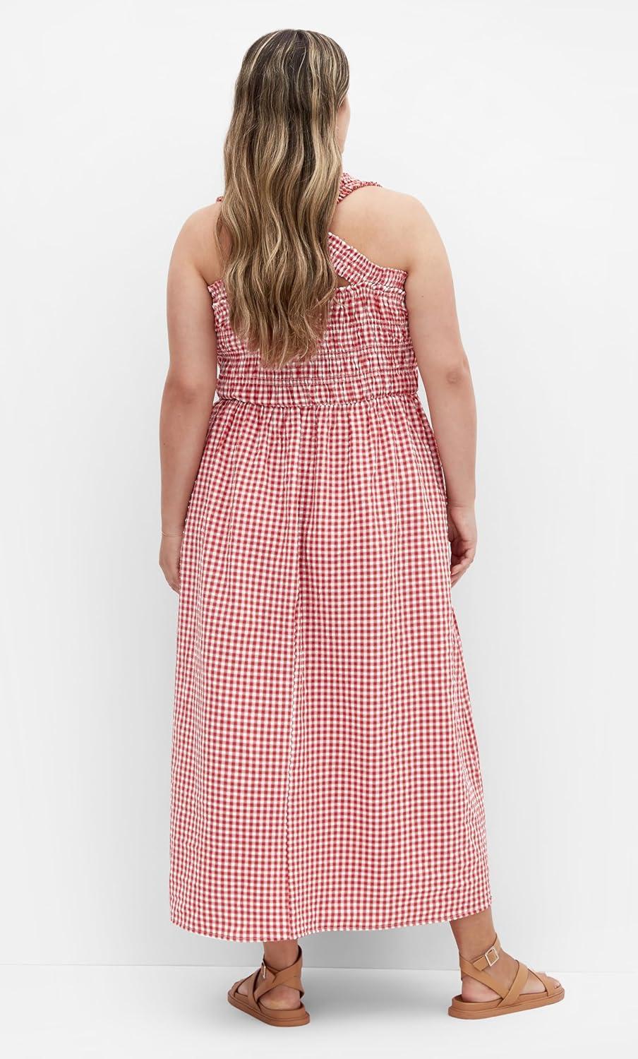 image:imageCity Chic Womens Dress Cute Gingham MaxiRed Gingham