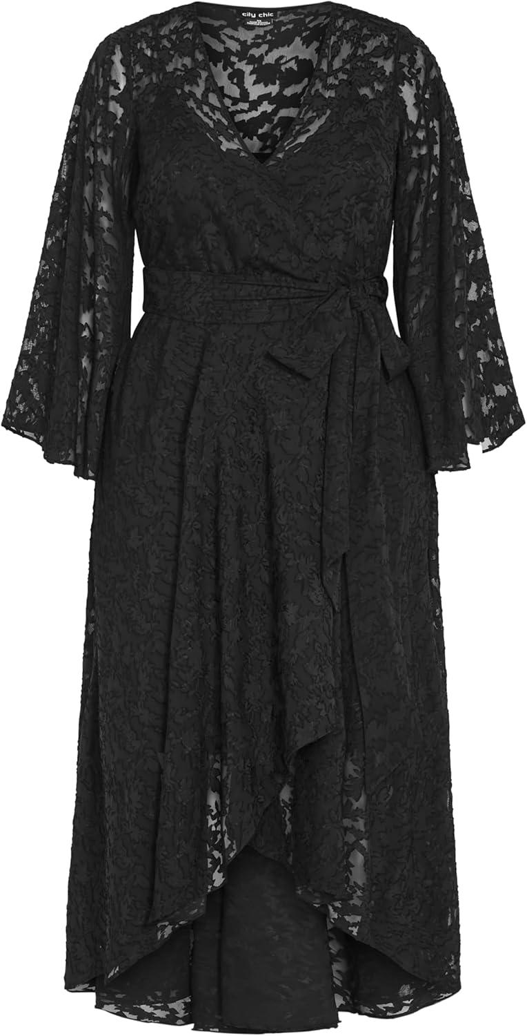 image:imageCity Chic Womens Dress Fleetwood Jacquard MaxiBlack