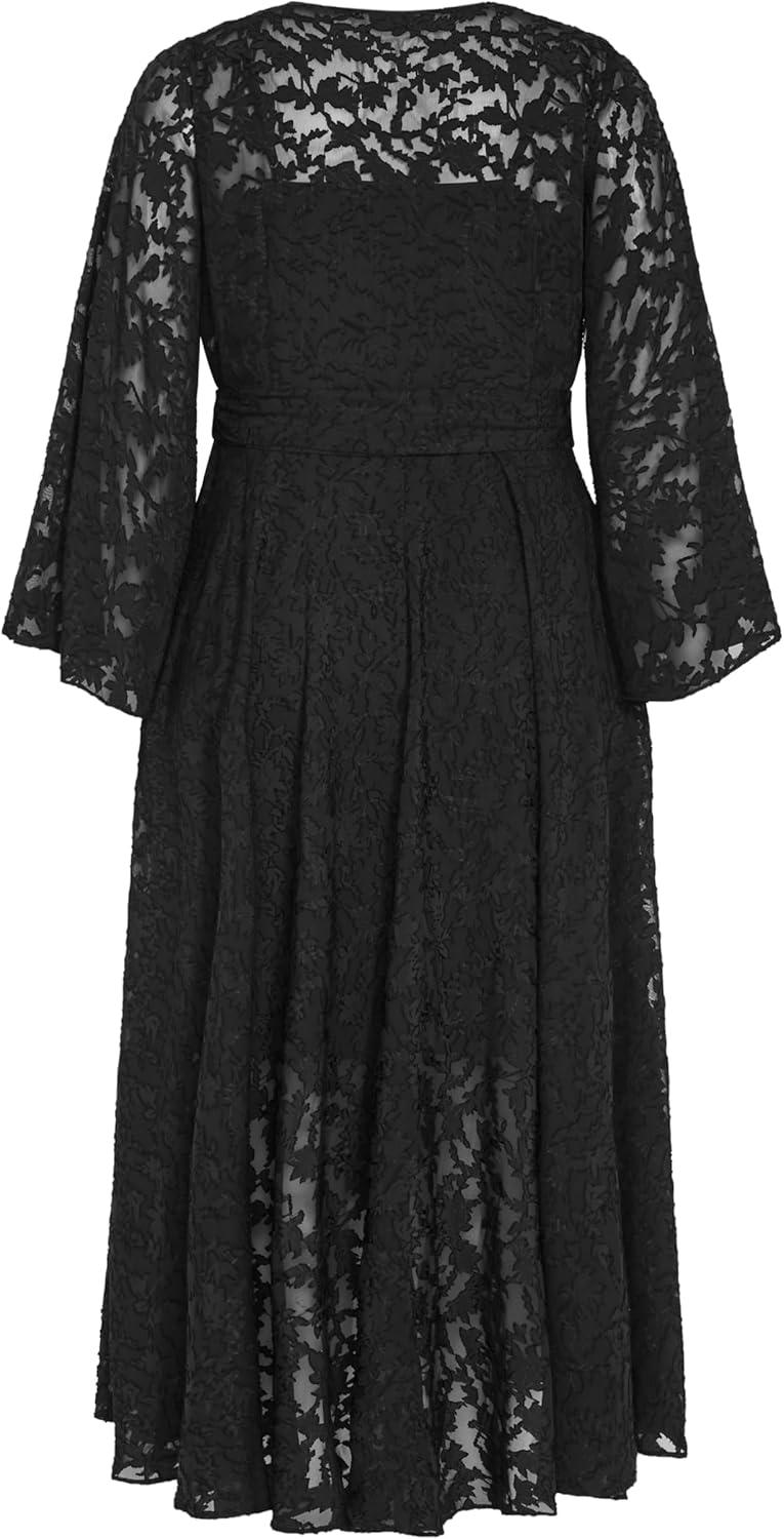 image:imageCity Chic Womens Dress Fleetwood Jacquard MaxiBlack