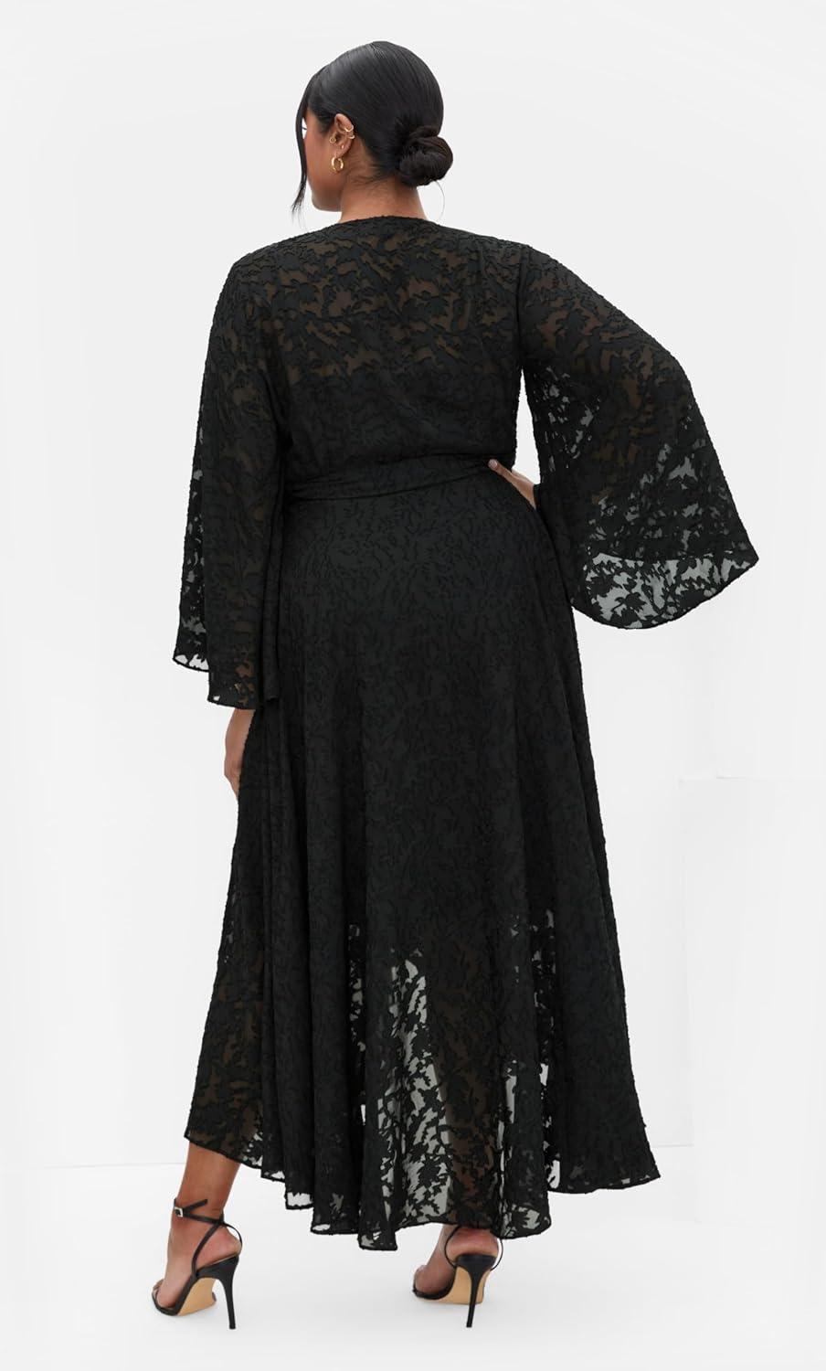 image:imageCity Chic Womens Dress Fleetwood Jacquard MaxiBlack
