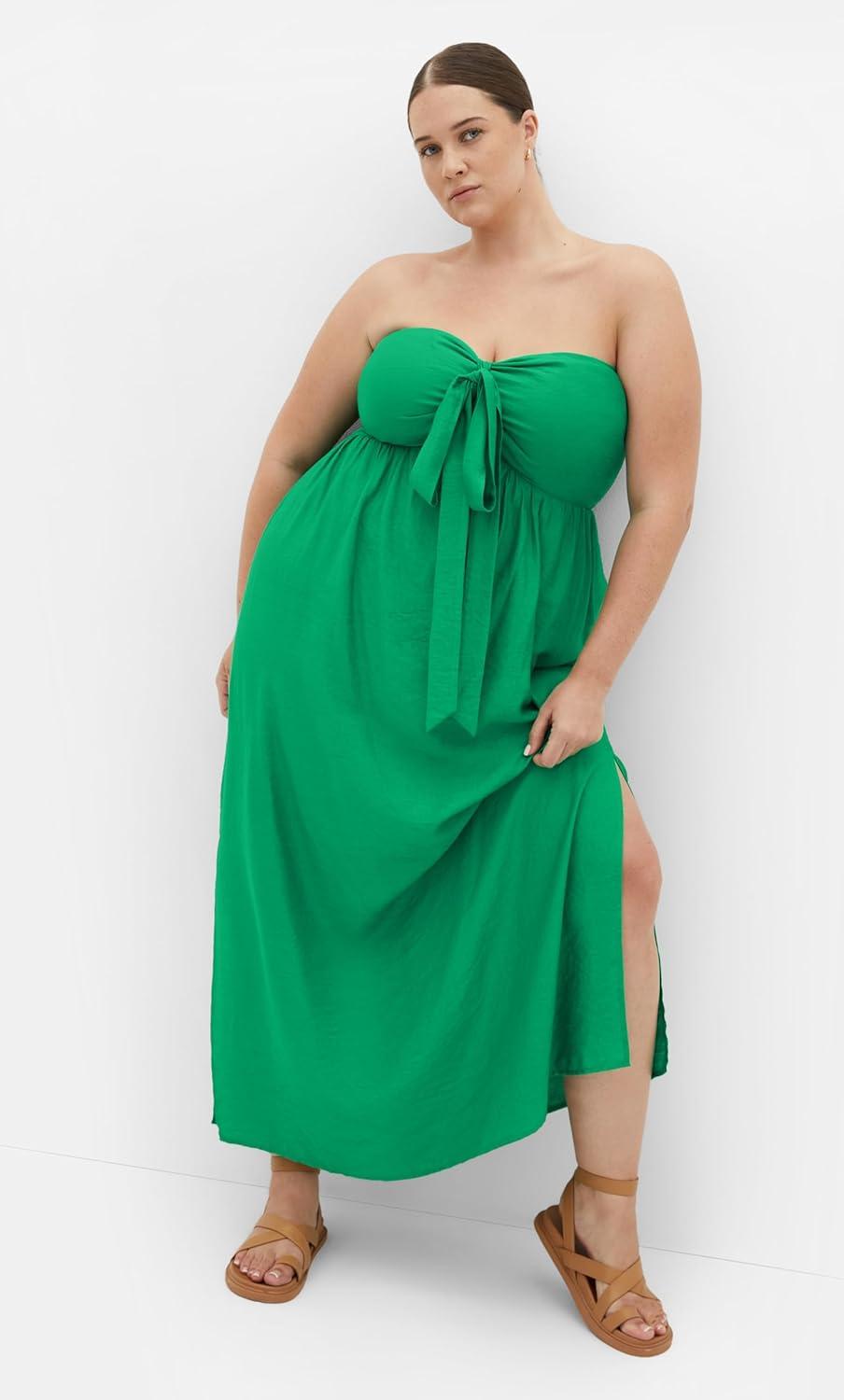 image:imageCity Chic Womens Maxi Dress Peta SereneKelly Green
