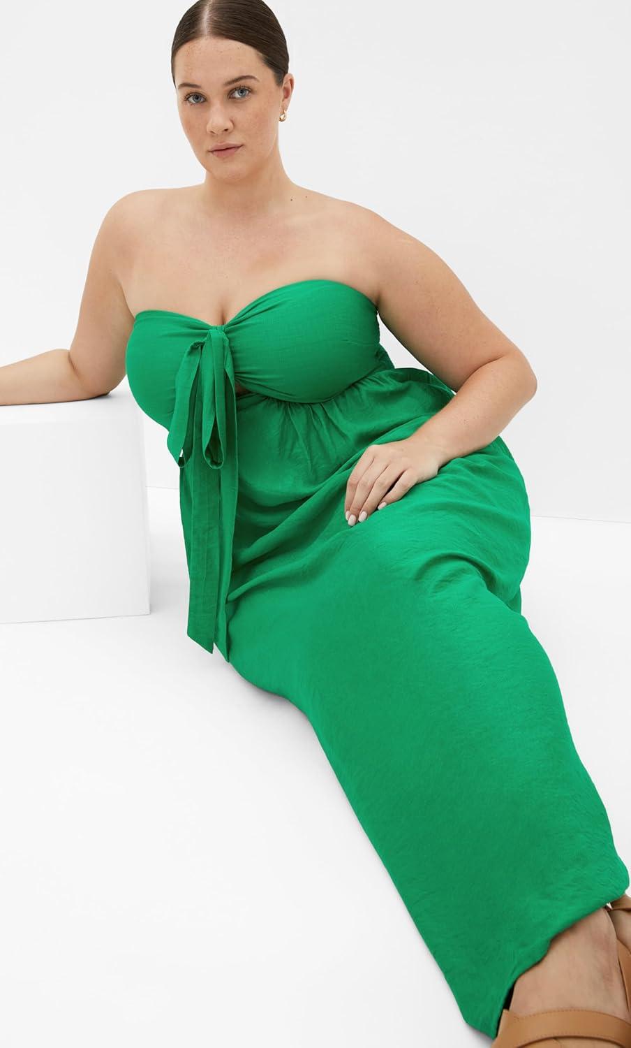 image:imageCity Chic Womens Maxi Dress Peta SereneKelly Green