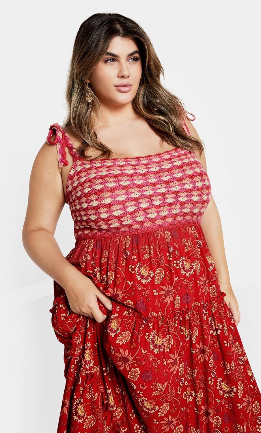 image:imageCity Chic Womens Maxi DressCandiceRaspberry