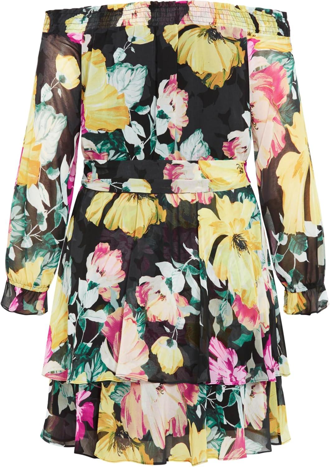 image:imageCity Chic Womens Plus Size Athena DressBlk Melanie Bloom