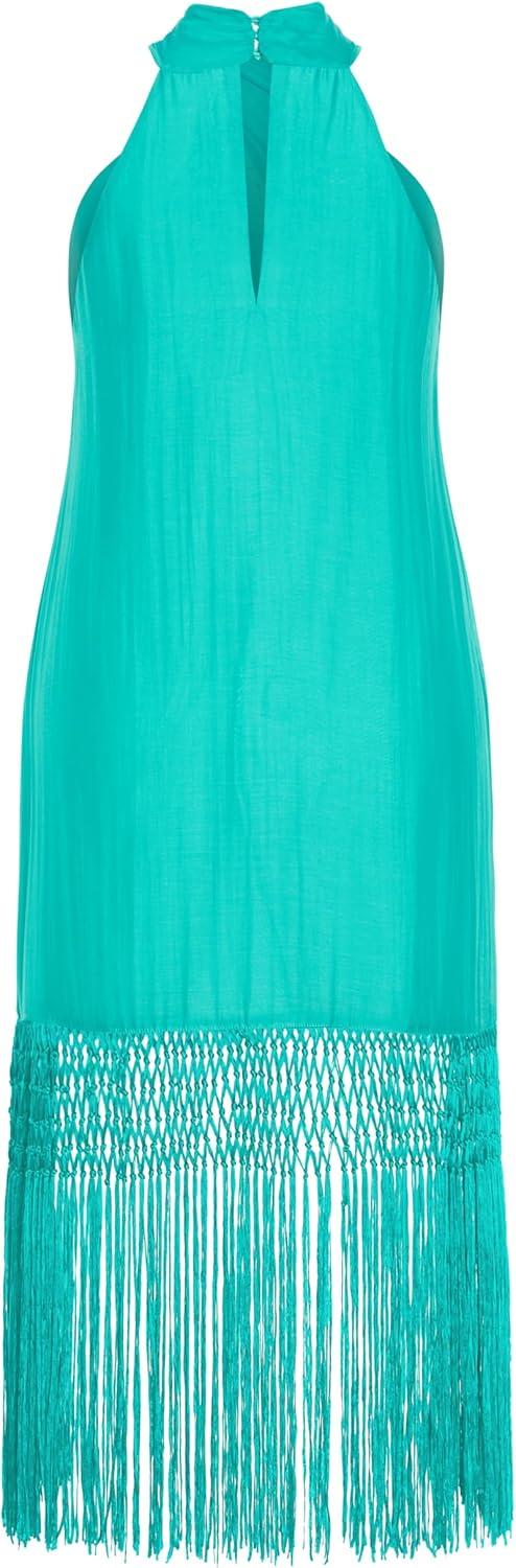 image:imageCity Chic Womens Plus Size Calypso Fringe DressLagoon