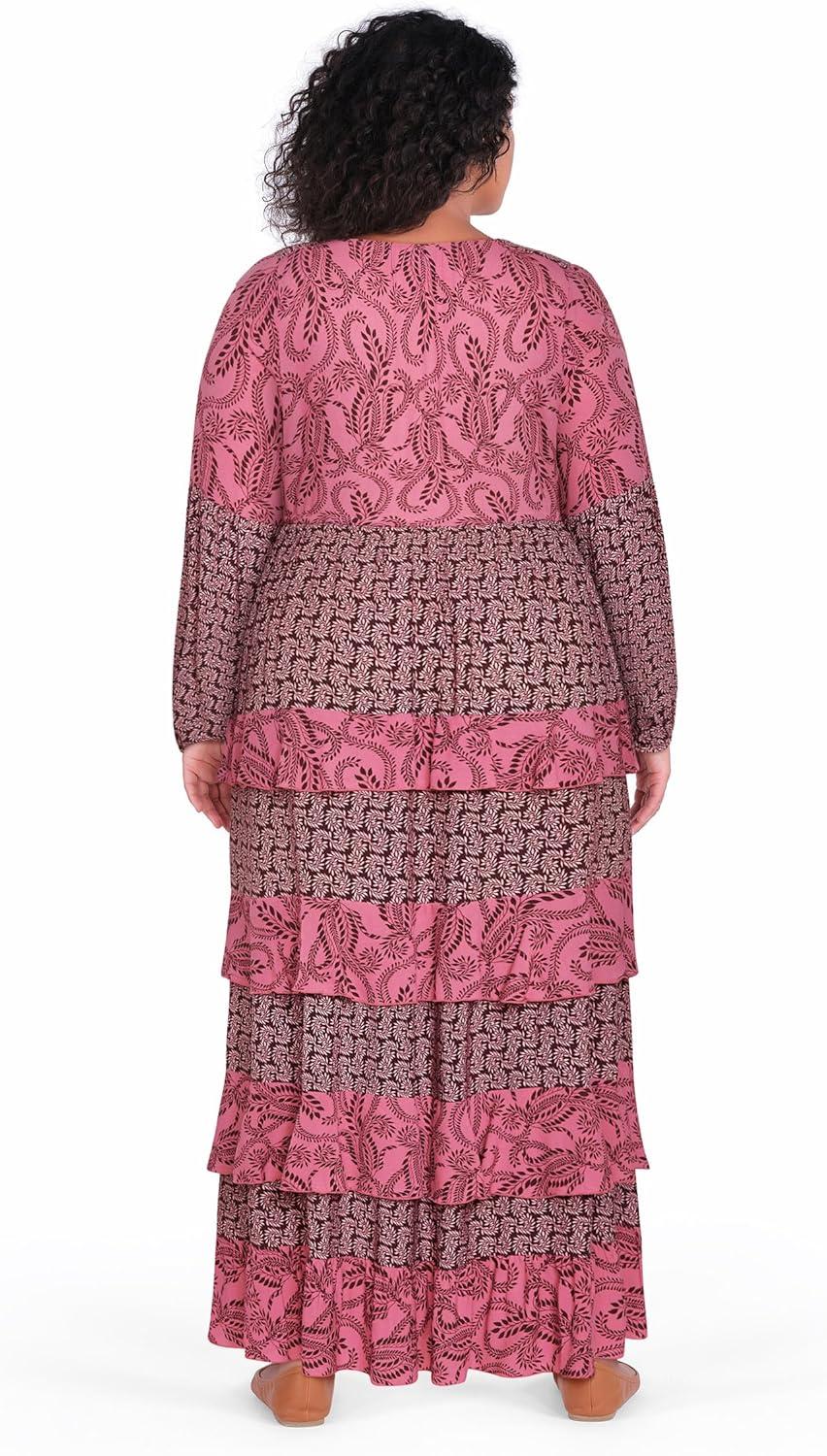 image:imageCity Chic Womens Plus Size Clementine Maxi DressPink Print