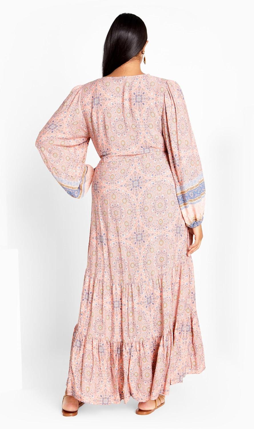 image:imageCity Chic Womens Plus Size Clover DressPeachy Border