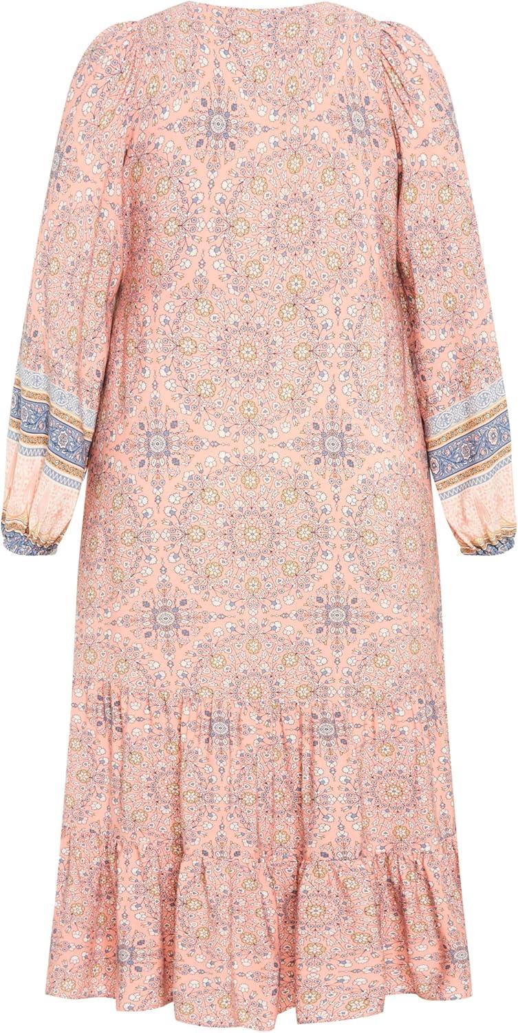 image:imageCity Chic Womens Plus Size Clover DressPeachy Border