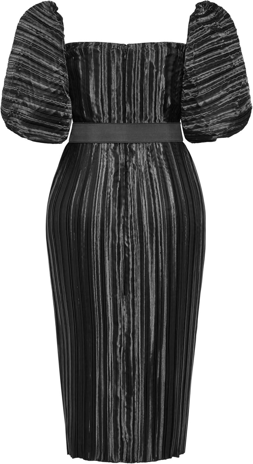 image:imageCity Chic Womens Plus Size Cocktail Dress Krista PleatBlack