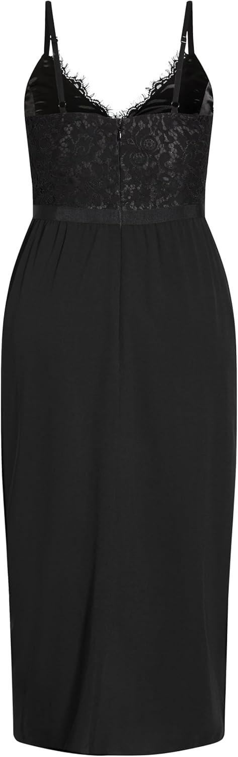 image:imageCity Chic Womens Plus Size Cocktail Dress Lace TouchBlack
