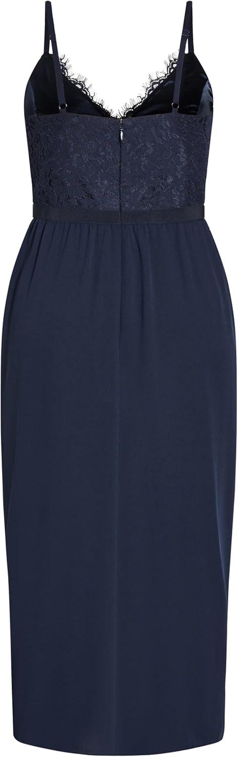 image:imageCity Chic Womens Plus Size Cocktail Dress Lace TouchNavy