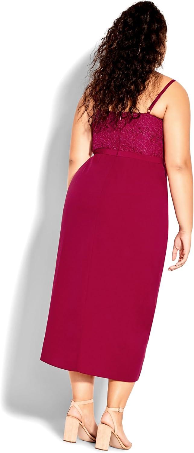 image:imageCity Chic Womens Plus Size Cocktail Dress Lace TouchRosebud
