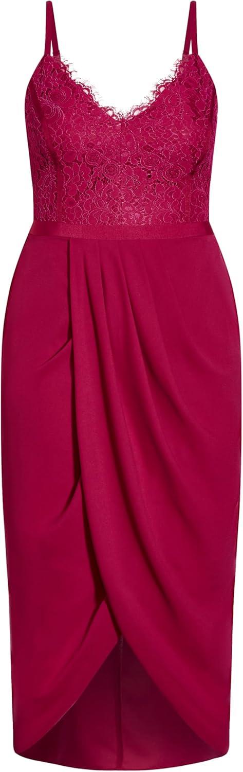image:imageCity Chic Womens Plus Size Cocktail Dress Lace TouchRosebud