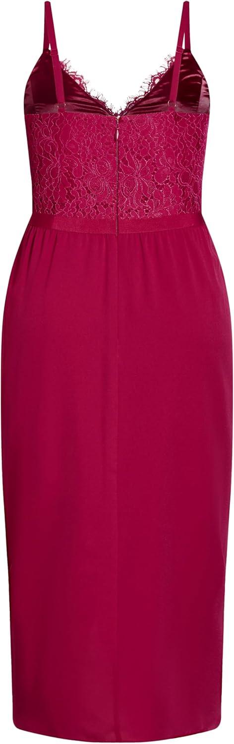 image:imageCity Chic Womens Plus Size Cocktail Dress Lace TouchRosebud