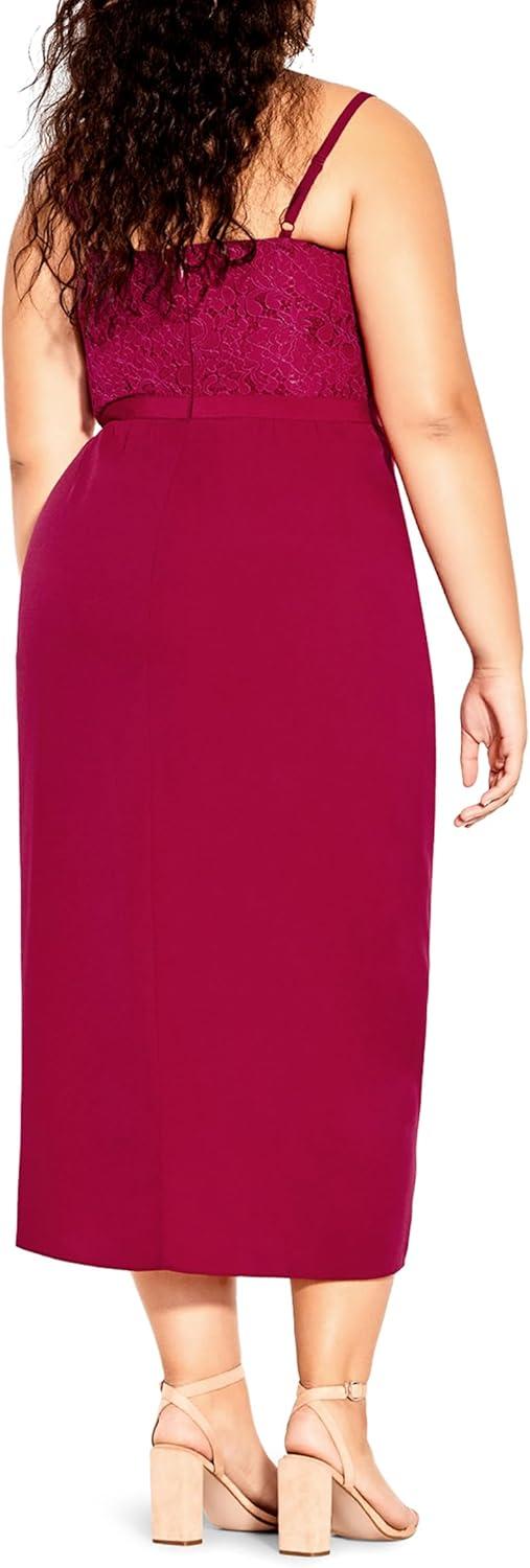 image:imageCity Chic Womens Plus Size Cocktail Dress Lace TouchRosebud