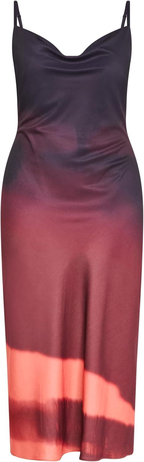 image:imageCity Chic Womens Plus Size Cocktail Dress Ombre CowlSpicy