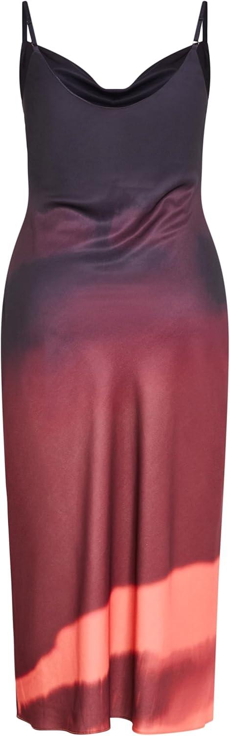 image:imageCity Chic Womens Plus Size Cocktail Dress Ombre CowlSpicy