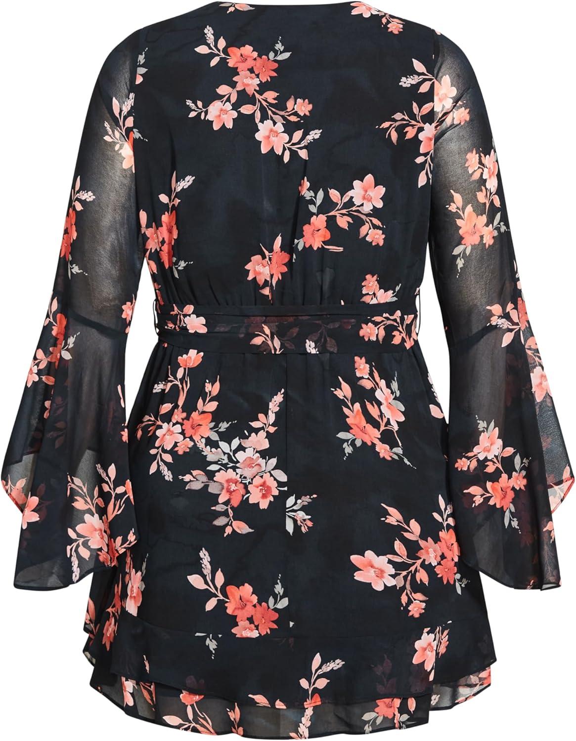 image:imageCity Chic Womens Plus Size Dress AliciaBlack Sweet Bloom