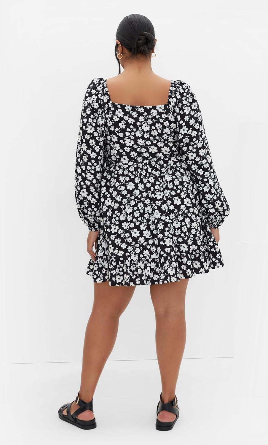 image:imageCity Chic Womens Plus Size Dress AliviaIvory Ditsy