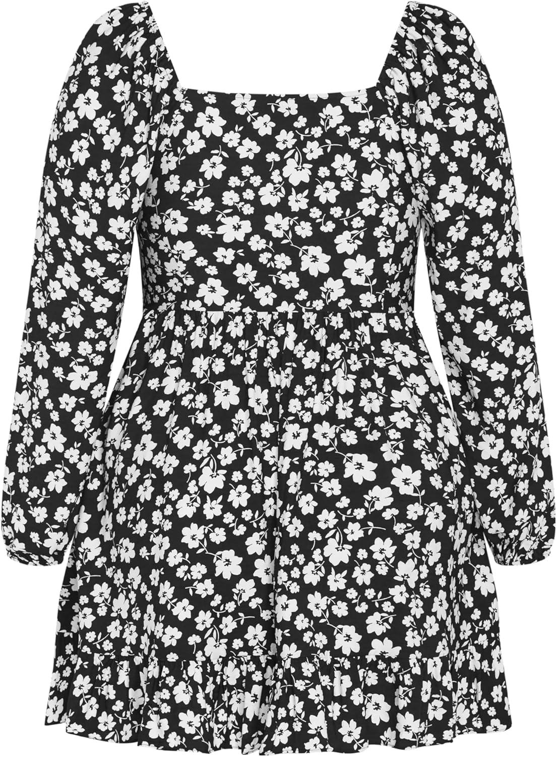 image:imageCity Chic Womens Plus Size Dress AliviaIvory Ditsy
