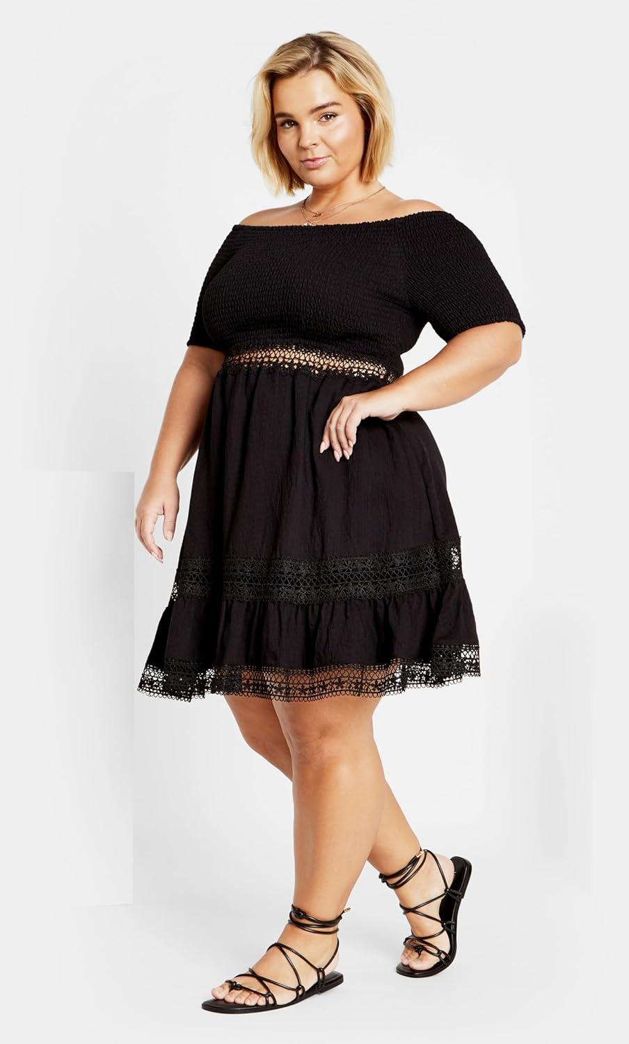 image:imageCity Chic Womens Plus Size Dress AuraBlack