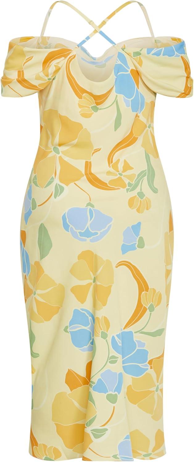 image:imageCity Chic Womens Plus Size Dress Cady Print SlipButter Floral