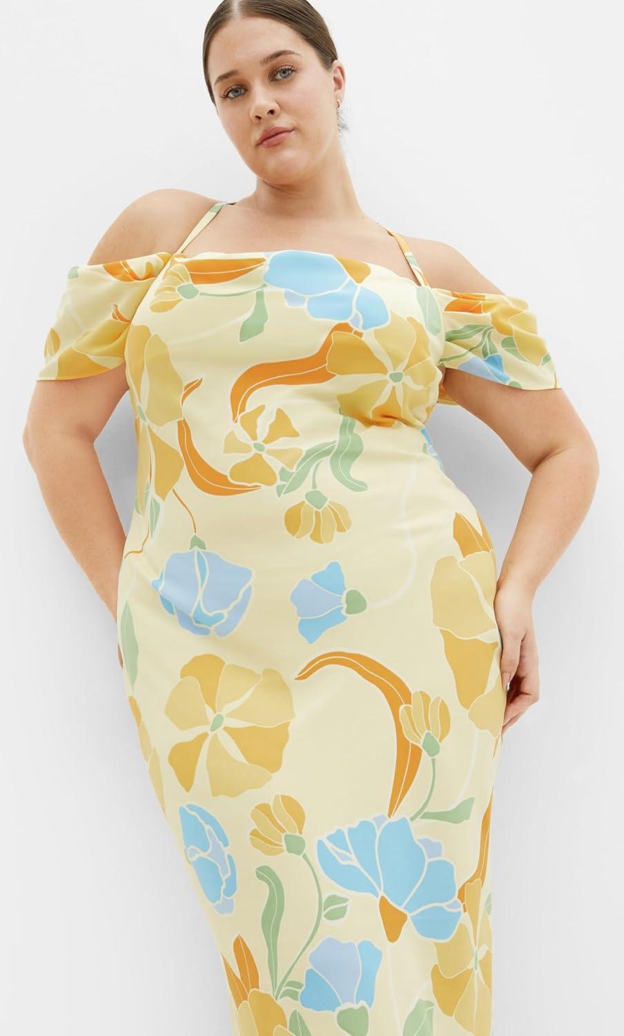 image:imageCity Chic Womens Plus Size Dress Cady Print SlipButter Floral