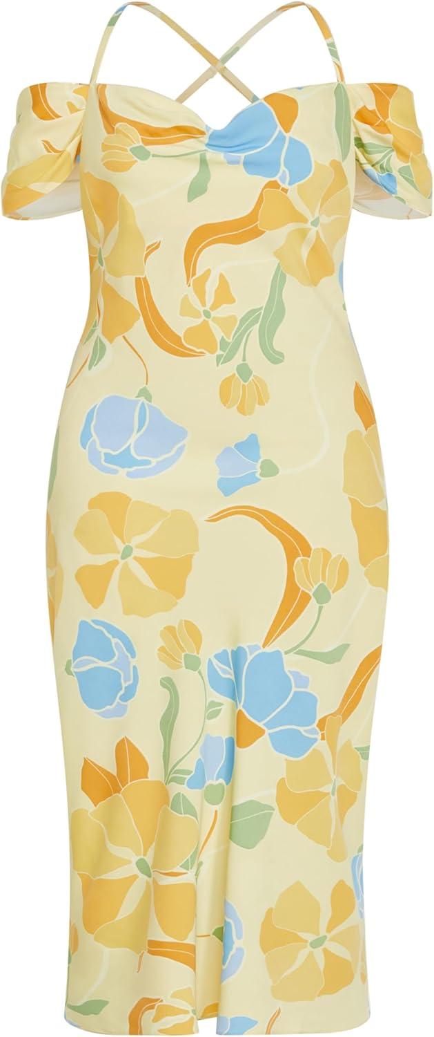 image:imageCity Chic Womens Plus Size Dress Cady Print SlipButter Floral