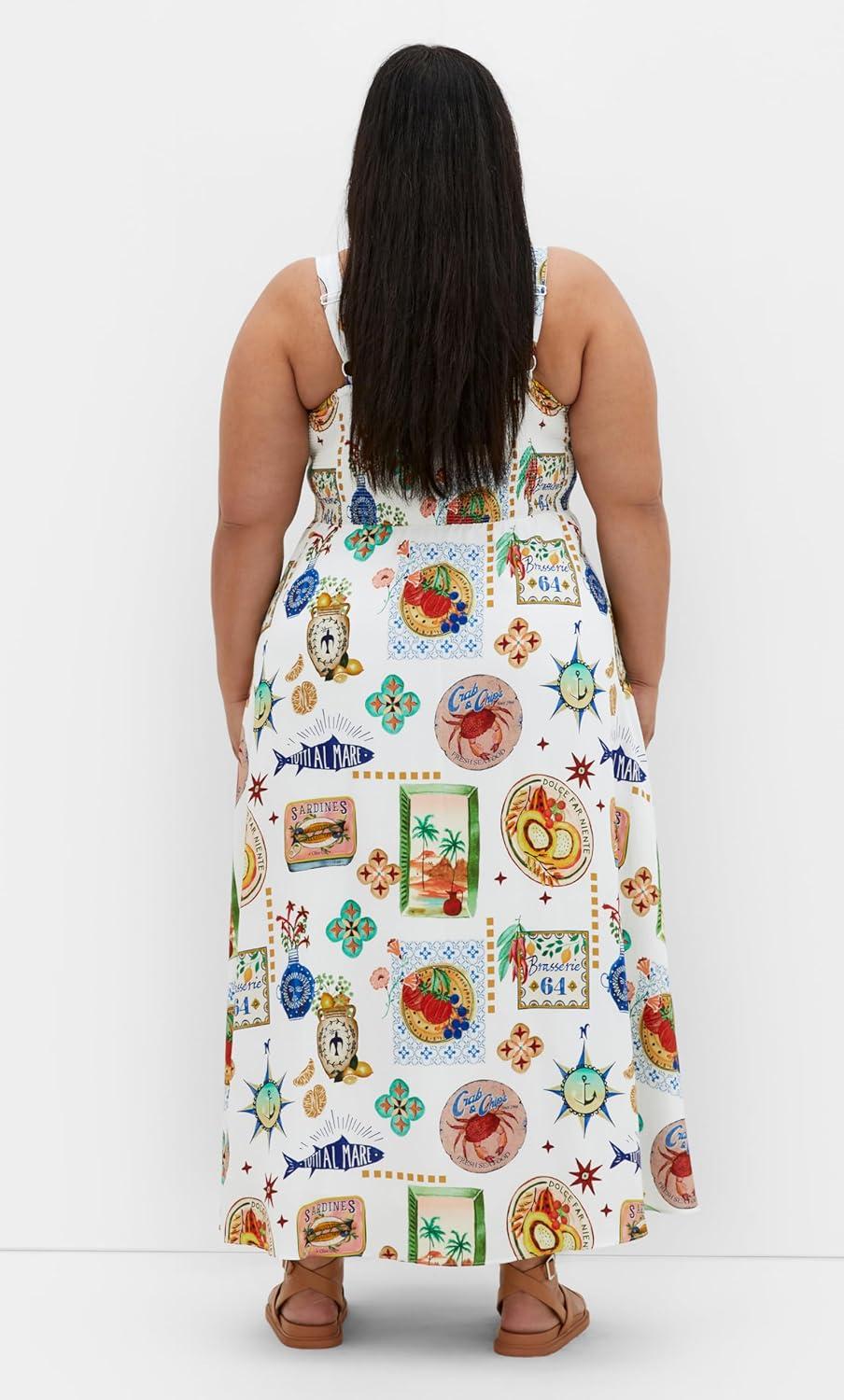image:imageCity Chic Womens Plus Size Dress Capria Print MaxiCapri