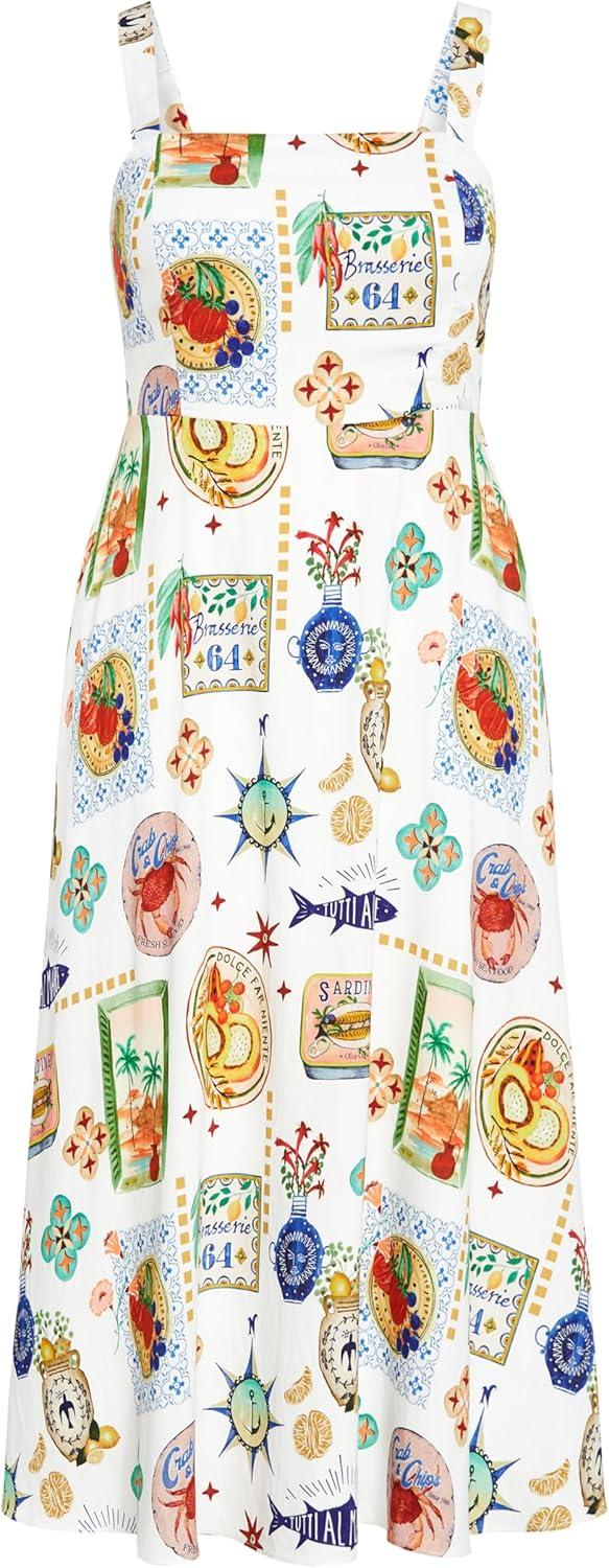 image:imageCity Chic Womens Plus Size Dress Capria Print MaxiCapri