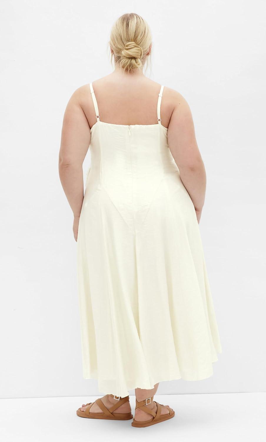 image:imageCity Chic Womens Plus Size Dress Clara Frill MaxiButter