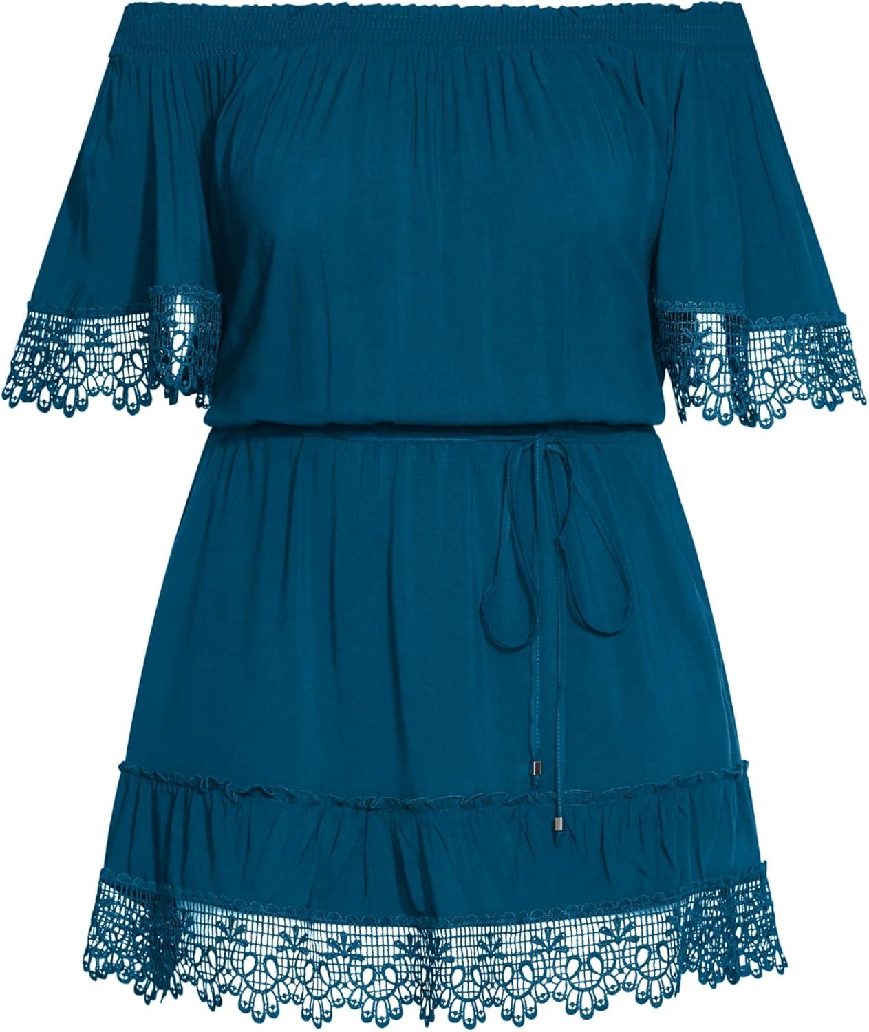 image:imageCity Chic Womens Plus Size Dress Crochet DetailPoseidon