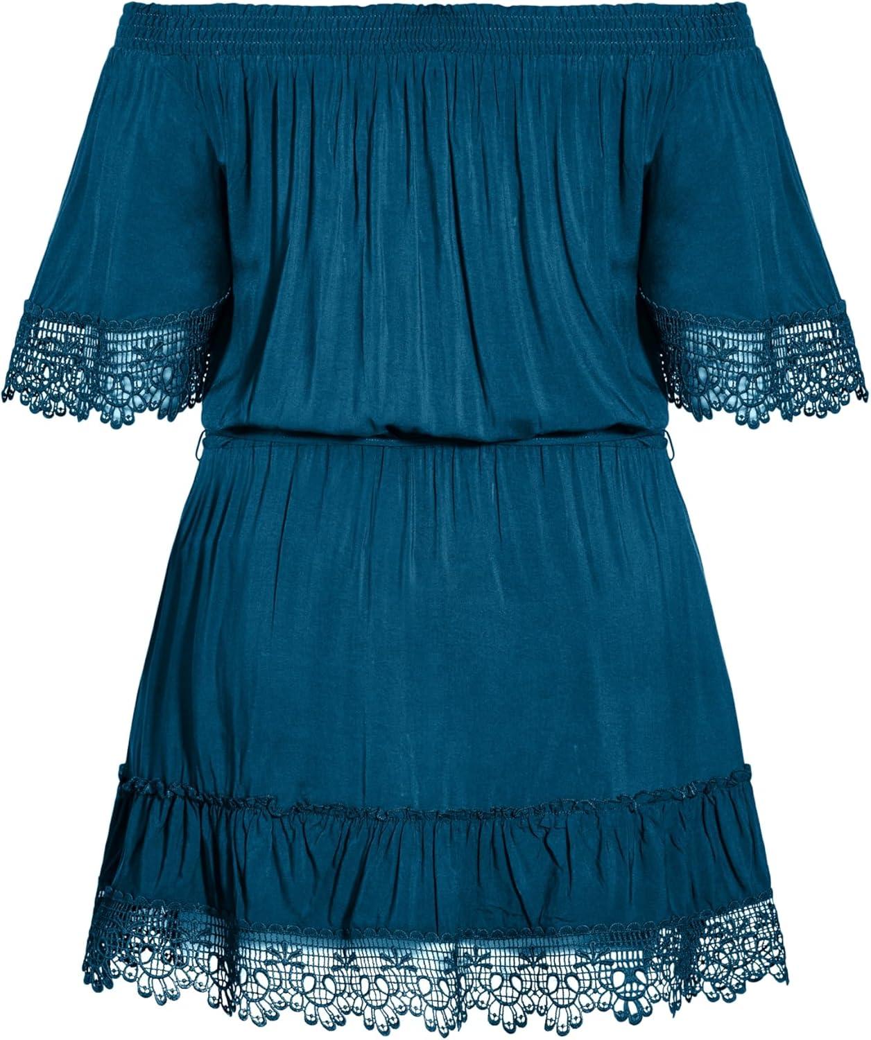 image:imageCity Chic Womens Plus Size Dress Crochet DetailPoseidon