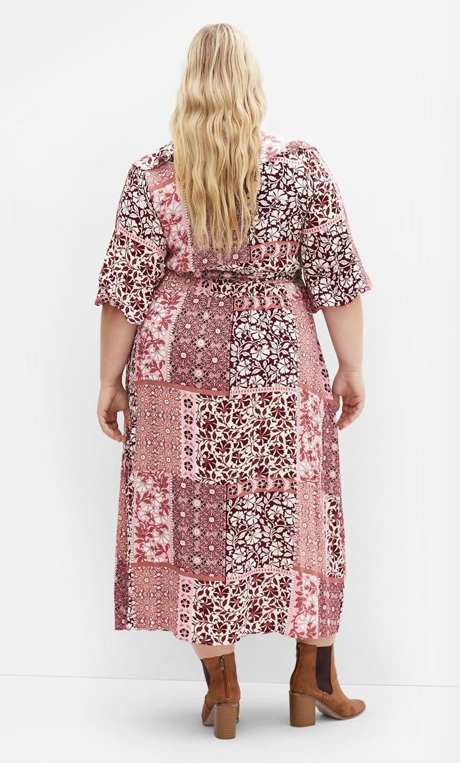 image:imageCity Chic Womens Plus Size Dress Dahlia MaxiAmethyst Patch