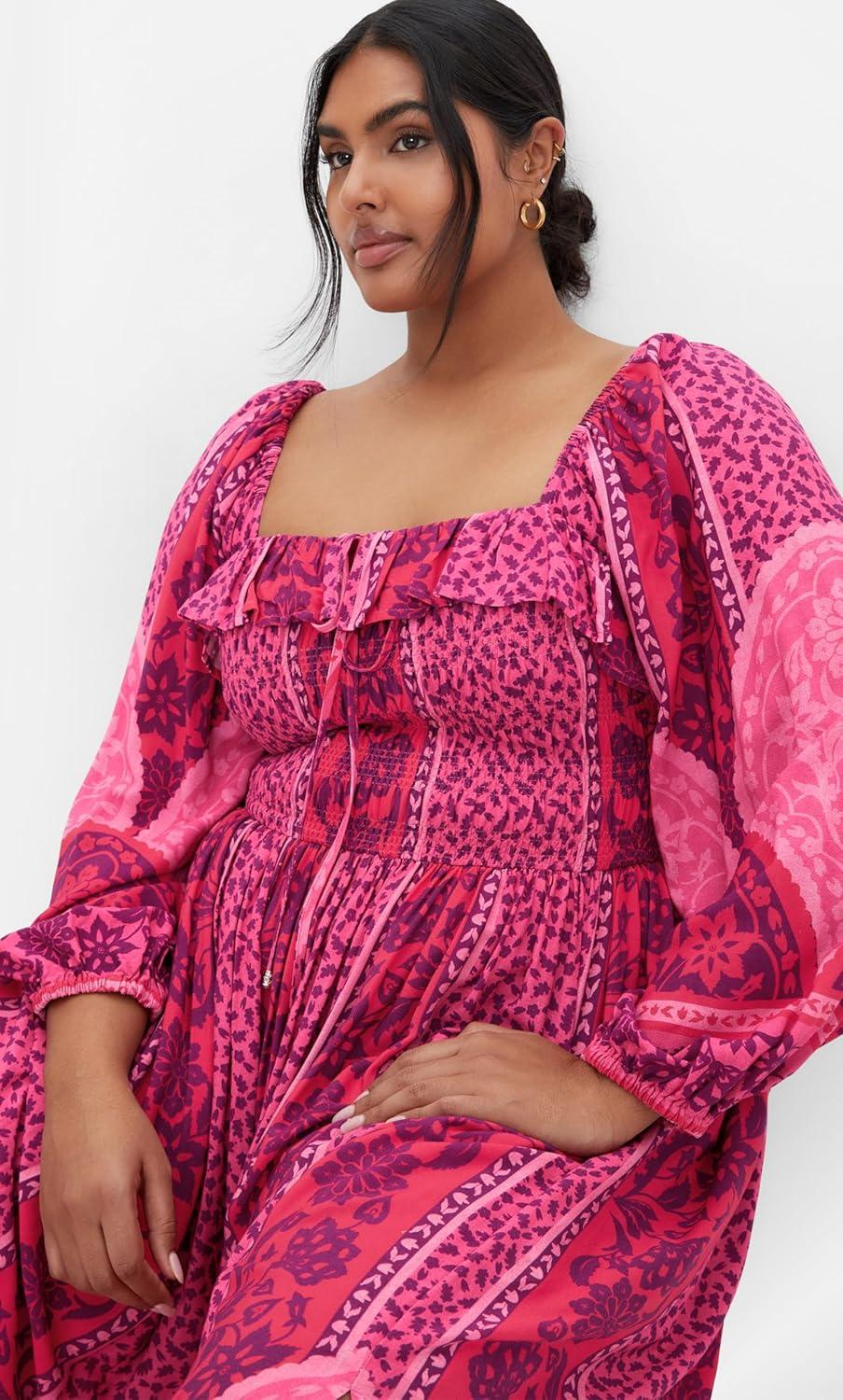 image:imageCity Chic Womens Plus Size Dress Estelle MaxiField of Dreams
