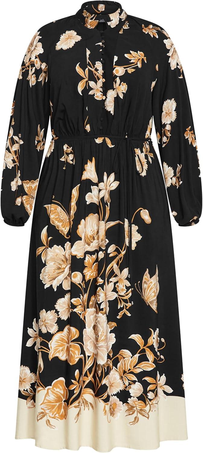 image:imageCity Chic Womens Plus Size Dress Fernanda MaxiFloral